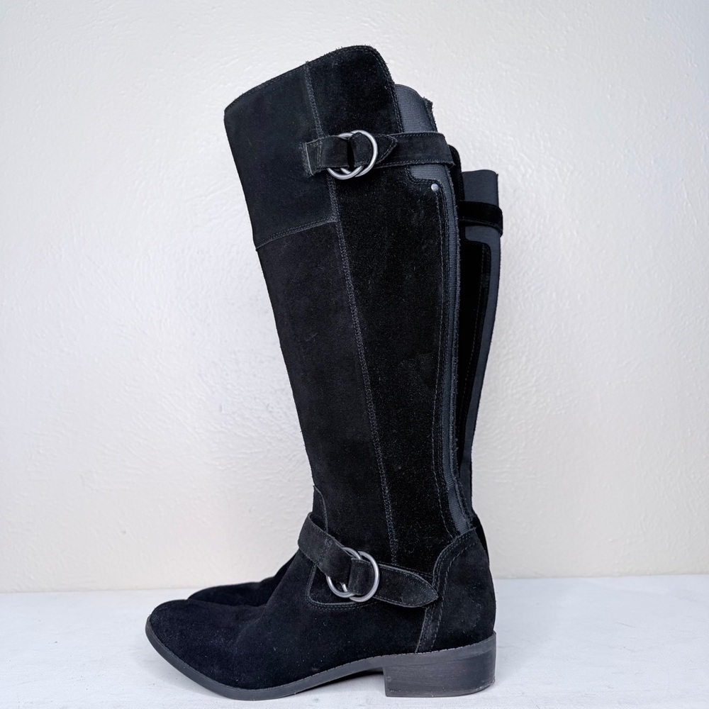 Crown Vintage black suede tall riding boot